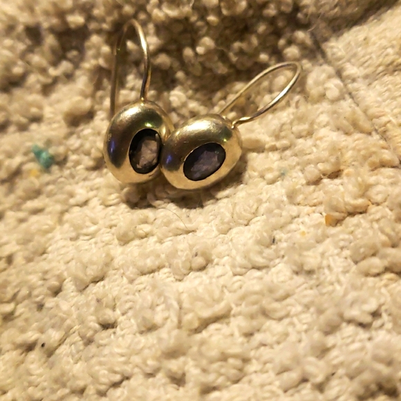 Silver Amerthyst vintage errings - Picture 5 of 5